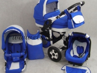 Carro de bebé Smile 3 piezas Azul Eléctrico Blanco 
